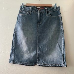 Vintage Jalate Knee Length Denim Skirt